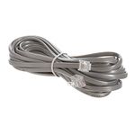 Cmple - Telephone Cord 14ft Phone Cord for Landline Male to Male 6P4C RJ11 Cable for 2 Lines Home Phone, Fax, DSL Modem, Router, Printer - Gray