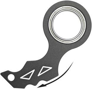 YIPUKIYI Keychain Spinner Fidget Ring metal Key Chain Spinner Fidget Ring type Toy for man women and kids (New Black)