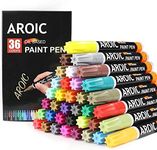 AROIC 36 Pack Paint Pens for Rock P