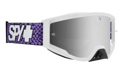 SPY Optic Foundation MX Goggle, Motorsports Goggles, Color and Contrast Enhancing Lenses (Slayco Viper Purple, D Smoke Platinum Spectra Mirror Lenses)