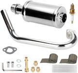 HIAORS Upgrade Exhaust Pipe Silencer Kit for Predator 212cc 196cc 224cc Coleman CT200U BT200X CT200U-EX Baja Warrior Massimo MB165 MB200 KT196 Mini Bike Go Kart Parts with Main Jet Kit Heat Wrap