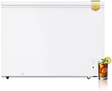 11 Cu.ft Chest Freezer, Large Top Open Door Deep Freezer with 8 Adjustable Thermostat (-11.2°F to 10.4°F), Large Freezer with Removable Basket for Home/Garage/Office, White
