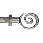 Modern Spiral Curtain Rod Size: 66" - 120", Color: Satin Nickel