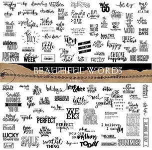 Doraking 90PCS Vintage Nice Words Sentences Sweet Happiness Stickers for Decoration Laptop Scrapbook Windows - Doraking No-Repeat Vintage Words Stickers