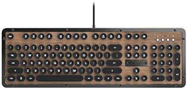 Azio mk-retro-l-03-us retro Classic – USB lusso vintage illuminato di tastiera meccanica marrone Brown/Gray