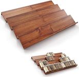 Tinamo Wood Spice Drawer Organizer - Acacia Wooden Tray Spice Racks Organizer for Cabinet Storage Shelf - 4 Tier Spice Rack Organizer for Drawer 64 Jars (Pack 8)