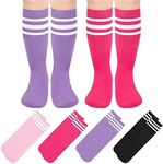 Toddler Soccer Socks Girls Soccer Socks Kids Soccer Socks Youth Soccer Socks Girls Purple Softball Socks for Girls Youth