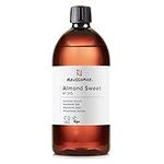 Naissance Sweet Almond Oil (no. 215) 1 Litre – for Skin, Hair, Massage, Nails, Cuticles, Ears, Face, Body, Stretch Marks - Natural Skin Care, Carrier Oil for Aromatherapy