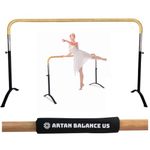 Artan Balance Ballet Barre Portable for Home or Studio, 6 ft Extendable to 12 ft Bar with Curved Shape, Height Adjustable from 27" to 44", Ideal for Stretch, Dance, Active Workouts,