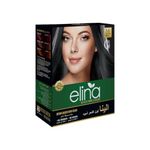 Elina Hair Colour for women & men | Ammonia & Barium free 100% Pure Henna Based Powder | Natural color & Long Lasting | Suitable for All Skin Reduced Hair Fall & Hair Damage | 100% Grey Coverage Black (60g)