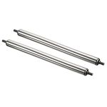 PATIKIL Conveyor Roller 1" Diameter 12" Length, 2 Pack Stainless Steel Gravity Transmission Replacement Part Galvanized End, Silver