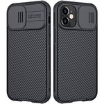 Nillkin CamShield Pro Slim Case Compatible with iPhone 12 Mini, Protective Cover Case with Camera Protector for 12 Mini Hard PC and TPU Anti-Scratch Phone Case for Phone 12 Mini 5.4'' Black