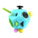 Esoes Fidget Cube, 12 Sided Cube Finger Toy with 12 Fidget Functions, Stress & Anxiety Relief Fidget Toy with Click Ball, Killing Time Office Classroom Toy Gift for Children/Adults/Teens/ADD/ADHD/OCD