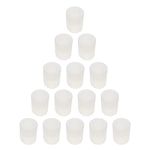 10pcs Silicone Shot Glass Mold Ice Shot Glass Mold Whiskey Glass Mold for DIY Cupcake Decoration Candy Fondant Ice Cream Desserts Soap (White)