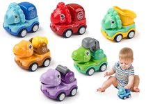 Deepton 6 Pcs Car Toys for 1-2 Year Old Boys Dinosaur, Toy Cars for Toddlers, Pull Back Cars, Dinosaur Toys for Girls Boy, Kids Cars, Baby Cars, Birthday Gifts Age 1 2 3 Year Olds Boys