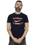 DC Comics Men's Justice League Movie Superman Emblem T-Shirt Small Navy Blue