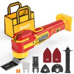 DIYtoolifz Upgraded Oscillating Tool Compatible with Dewalt 20V, Cordless Brushless with Bag, 6 Speed, LED Light, 4.5° Angle Oscillating Multi Tool(Tool Only)