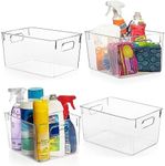 ClearSpace Clear Plastic Storage Bins – Pantry Organizers & Storage Containers, Cabinet Organizer - Home Organization Must Haves for Kitchen, Laundry Room, Office, Closet, Garage & Freezer