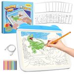 Caydo Eye Protection Light Up Tracing Pad, 3 Brightness Levels Light Box for Tracing, Drawing Pad for Kids, Type-C & Battery Power Supply, Birthday & Holiday Gifts for Girls & Boys Ages 6-12