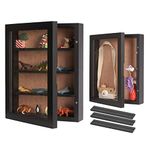 Large Shadow Boxes Frames 11x14 Shadow Box with Shelves,Deep Memory Box Display Case with Movable Shelf for Keepsake Coins Pictures Flowers Wedding Baby Military(Black)