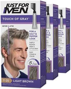 Just For Men Touch of Gray Men's Hair Color, Light Brown (Pack of 3)