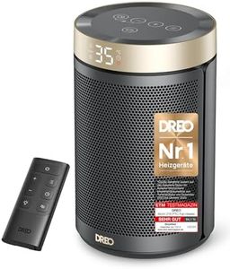 Dreo Energiesparender Heizlüfter, 34 dB Leiser 1500W Elektrischer PTC Keramik, Thermostat, Überhitzungs- & Kippschutz, 12 Std. Timer, Elektroheizung für Räume Schlafzimmer, Heater 316, Gold