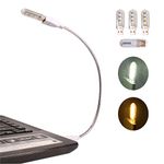 EBYPHAN USB Light for Laptop, Keyboard Light for Notebook Computer, Mini USB Lamp, Flexible Gooseneck Tube + 4 PCS USB LED Lights (2 White Light + 2 Yellow Light)