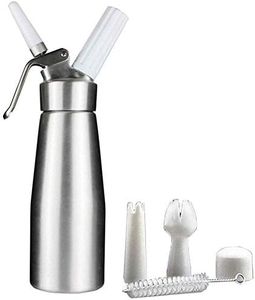 Sivaphe Manual Whipped Cream Dispenser Aluminum 500ML/1 Pint Cream Whipper Fancy Desserts Maker Homemade Gourmet Whip Culinary- Compatible 8-Gram N2O Whip Cream Chargers (Not Included)