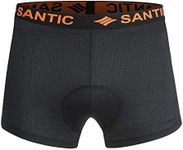 Santic Cycling Shorts Men's 3D Padded Bicycle Bike Shorts Underwear with Anti-Slip Leg Grips Black