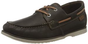 Clarks Men's Dark Brown Leather Boat Shoes (26160219) UK-11