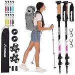 TrailBuddy Trekking Poles - Lightweight, Collapsible Hiking Poles for Backpacking Gear - Pair of 2 Walking Sticks for Hiking, 7075 Aluminum with Cork Grip