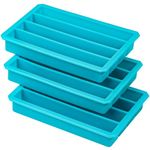 Webake 3-Pack Silicone Ice Cube Tray, Ice Cube Mold 12 Cavity, Ice Cube Sticks for Bottled Beverage, Water Bottles, Sport Drinks, Bottled Soda