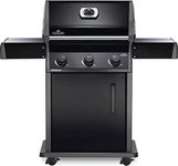 Napoleon Rogue 425 BBQ Grill, Black, Propane Gas - R425PK-1 with Three Burners, Barbecue Gas Cart, Folding Side Shelves, Instant Failsafe Ignition