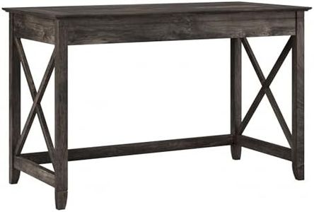 Bush Furniture Key West 48W Writing Desk in Dark Gray Hickory