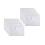 YESSART 5x7 Small Plastic Envelopes Receipt Check Storage File Holder Case 20 Pack Hook & Loop Closure