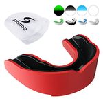 Sportout Gum Shield, Custom Mouldable Gel Fit Mouthguard, Sports Mouth Guard with Case, Perfect for Karate, Lacrosse, Hockey, Boxing and Other Contact Sports, Adult & Junior