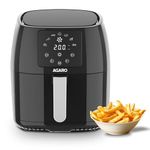 AGARO Sapphire Digital Air Fryer For Home, 4.5L, Electric Air Fryer Oven, 1400W, 7 Preset Programs, 360° Air Circulation, Convection Oven, Digital touch Display, Fry, Bake, Roast, Toast, Black.