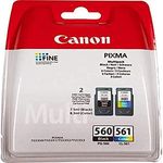 Canon PG-560 Black + CL-561 Colour Genuine Ink Cartridges – Multipack