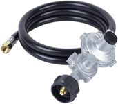 GASPRO 5 FT Two Stage Propane Regulator Hose with QCC and 3/8" Female for RV, Grill, Fire Pit, Gas Stove/Range More