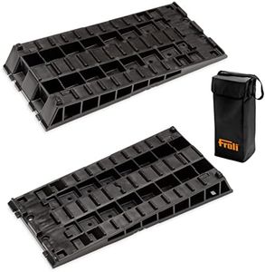 Froli MOV9943194 compensage, Caravane, Camping-Car et Campeur, 2 Cales compactes, 1 Sac de Transport empilable, jusqu'à 3700 kg Unisex-Adult, Noir, Taille Unique