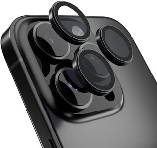 DailyObjects CERO Aluminium Camera Lens Protector for iphone 16 Pro Max|Tough HD Glass Protectors|Dust Proof|Water Resistant|Ultra Clear HD Image Quality|9H Hardness|3D ring|Shock Proof Alloy - Black