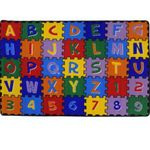 Mybecca Large Classroom Kids Rug Alphabet Puzzle Area Rug 5ft x 7ft (59" x 82") MSRP $149.99