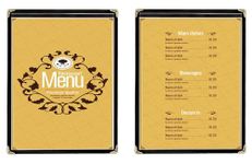 NJ Menu Covers - Single Page, Fits 8.5 x 11 Inch Page Menu Holder Double Stitched Restaurant Menu Two Clear Viewing Surfaces (4)