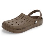 Lakeland Active Men's Coniston Ultra-Breathable Clogs for Summer Holidays and Everyday Use - Brown - 10 UK