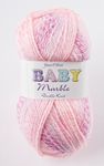 Baby Marble DK Knitting Yarn James Brett Double Knit Wool 100g Ball (Cerise/Pink/Peach BM1) by James C Brett