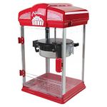 West Bend 82515 Hot Oil Theater Style Popcorn Popper Machine Offers Nonstick Kettle Fast and Durable with Easy Clean Up, 4-Ounce, Red