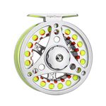 ANGLER DREAM AnglerDream 1 2 3 4 5 6 7 8WT Fly Reel with Line Combo Large Arbor Aluminum Fly Fishing Reels (Fluo Yellow Fly Line, 5/6WT Fly Reel with Line Combo)