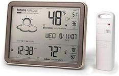 AcuRite 75077A3M Self-Learning Forecast Wireless Weather Station with Large Display and Atomic Clock, Brown, Rose Gold