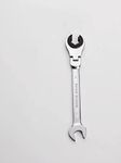 FLZOSPER 14mm Metric Fix Tubing Wrench，Flex-Head Gear Wrench, Ratcheting Fix Combination Wrench Spanner
