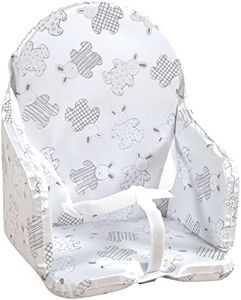 Looping Coussin de Chaise Haute Bébé | PVC Imperméable, Avec Sangles, Fabriqué France | Lapin Pyjama